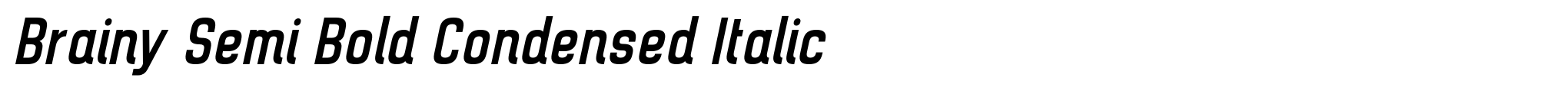 Brainy Semi Bold Condensed Italic image